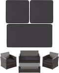 Set of 3 Replacement Covers for Outdoor Wicker Seat Cushions