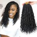 LMZIM 14 in Goddess Box Braids Crochet Hair - Lightweight Boho Look