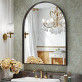 Brightify Arched Mirror 32 x 40 in Black Arch Mirror - Elegant Wall