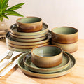 Ceramic Dinnerware Sets for 4, 12 Pieces Porcelain Plates and Bowls