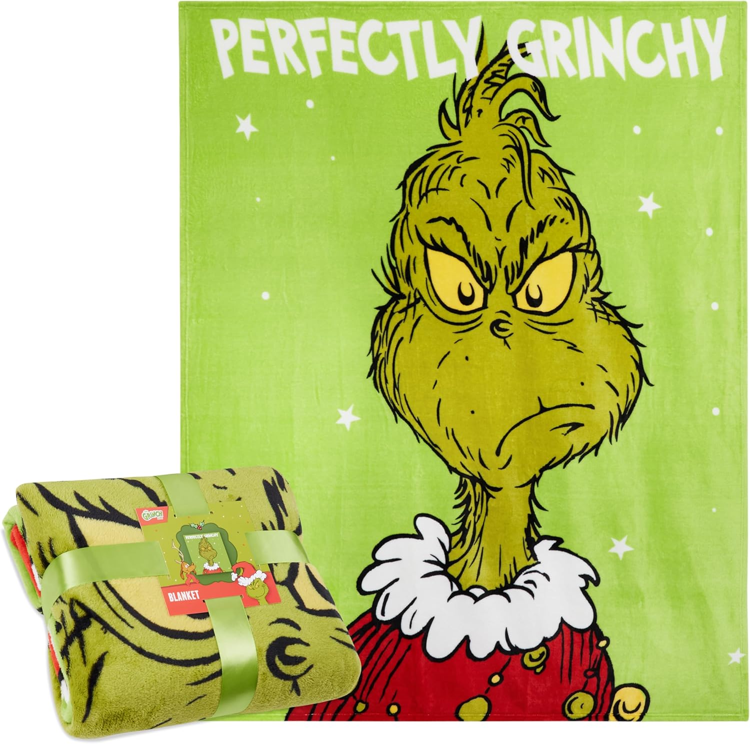 The Grinch Throw Blanket - Soft & Warm Fleece for Cozy Comfort