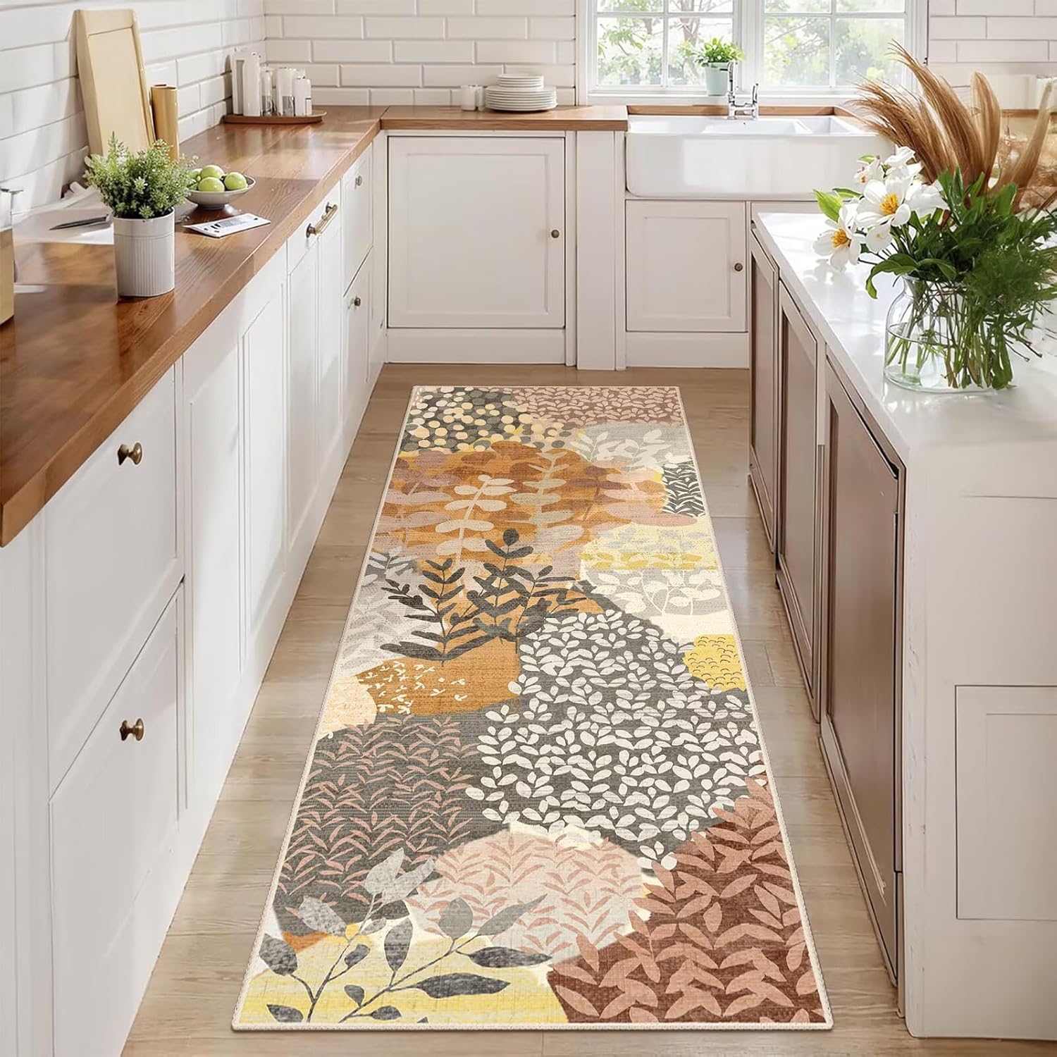 DEXDE Runner Rug 2x6 Fall Washable Boho Soft Area Rug
