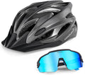 Adult Bike Helmet and Cycling Sunglasses Set - Secure, Ventilated Fit