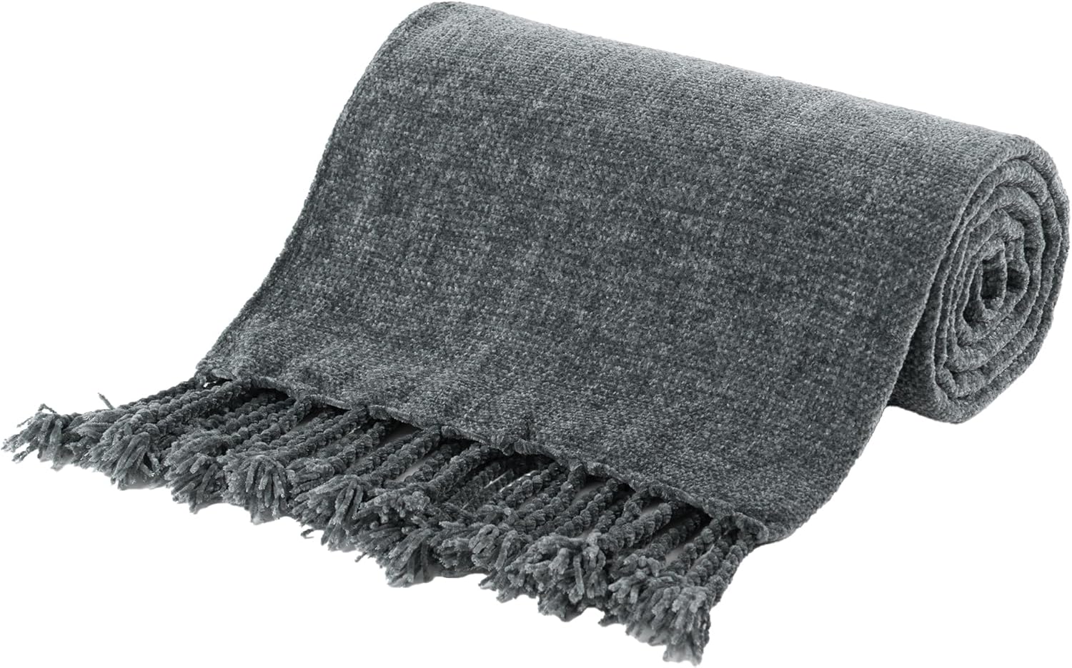 BATTILO HOME Dark Gray Throw Blanket for Couch Bed Sofa