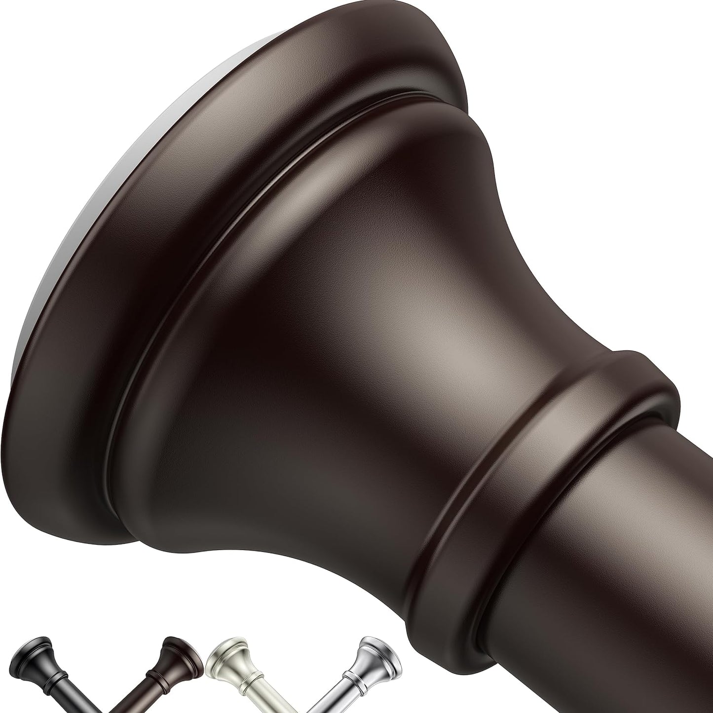 Adjustable Bronze Tension Rod - Rust-Resistant, No Drilling - Multi-Use Across Rooms! 