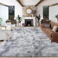 Large Area Rugs 9x12 Living Room Tie-Dyed Plush Thick Carpet - Soft