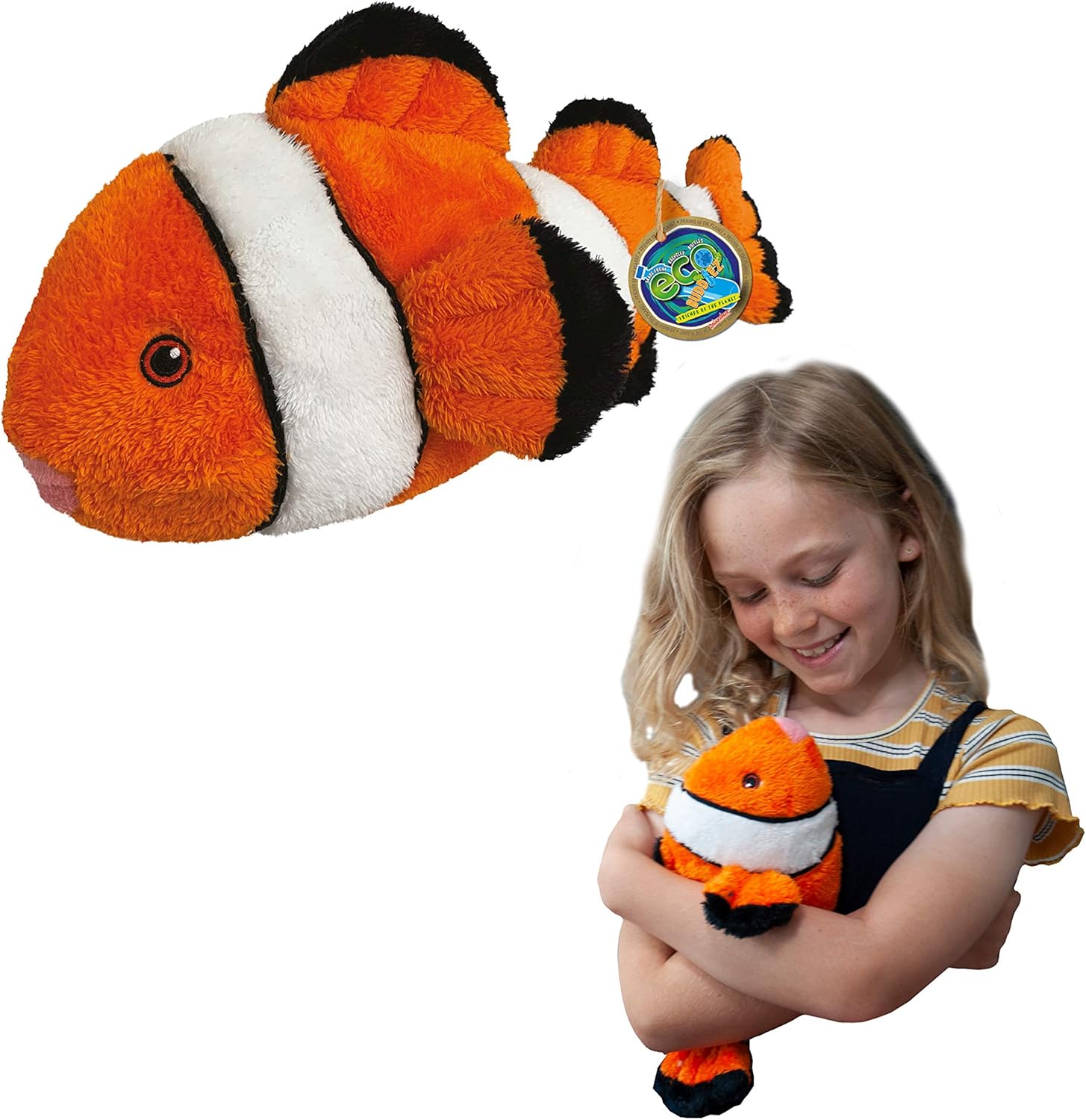 Eco-Friendly 12 Clown Fish Plush by EcoBuddiez