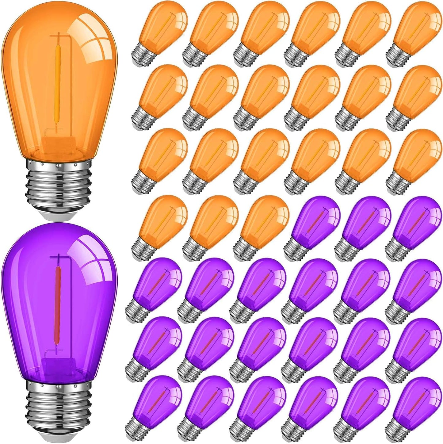 Mudder 60 Pack Halloween LED Light Bulbs for Festive Decor