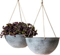 Large Hanging Planters for Outdoor Plants - 13 in Set of 2