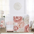 Sweet Jojo Designs Pink Boho Floral 4-Piece Crib Bedding Set
