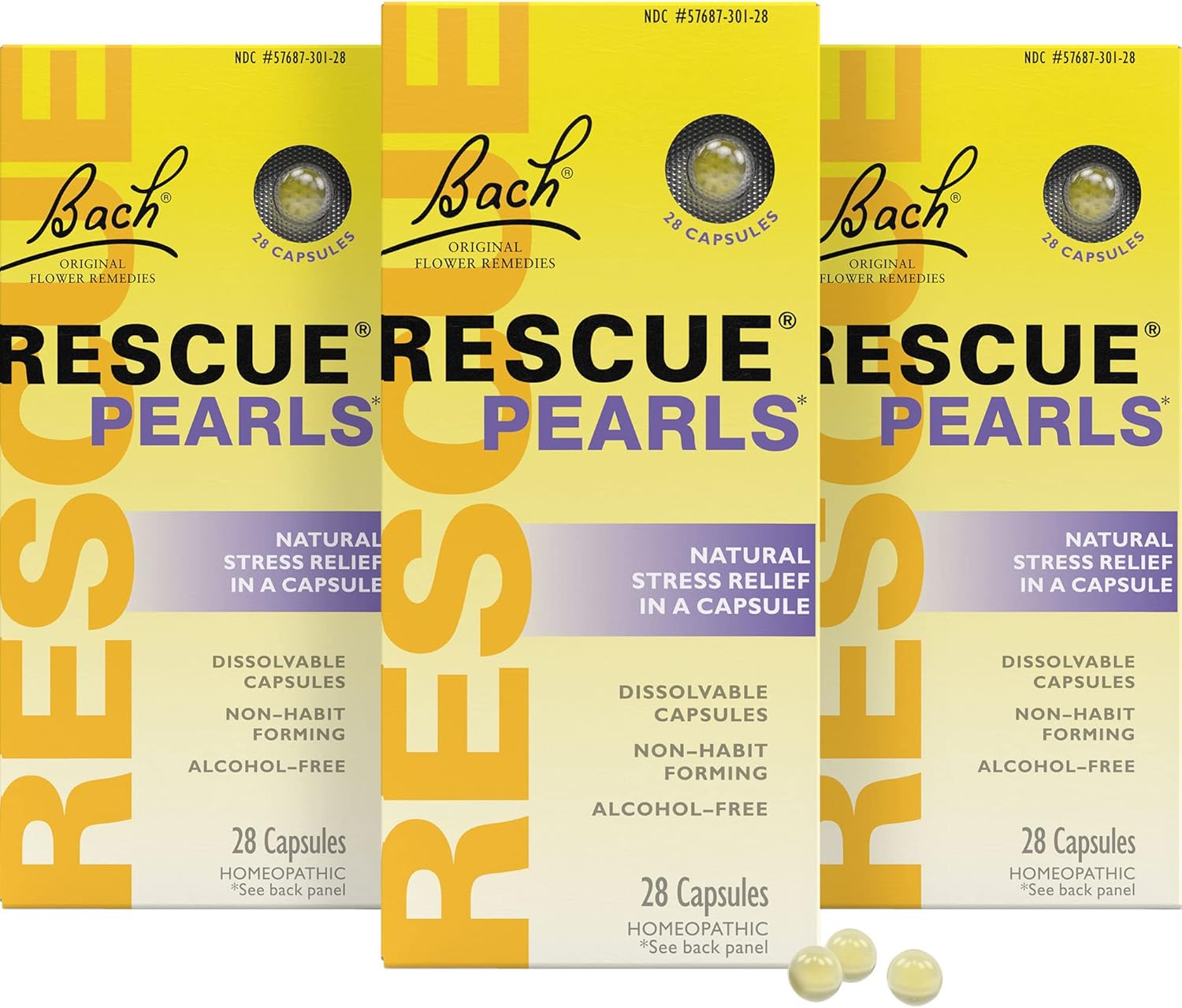 Bach RESCUE Pearls for Natural Stress Relief and Calmness