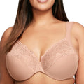 Glamorise Women's Plus Size Low Cut Wonderwire Lace Bra - Comfort adds