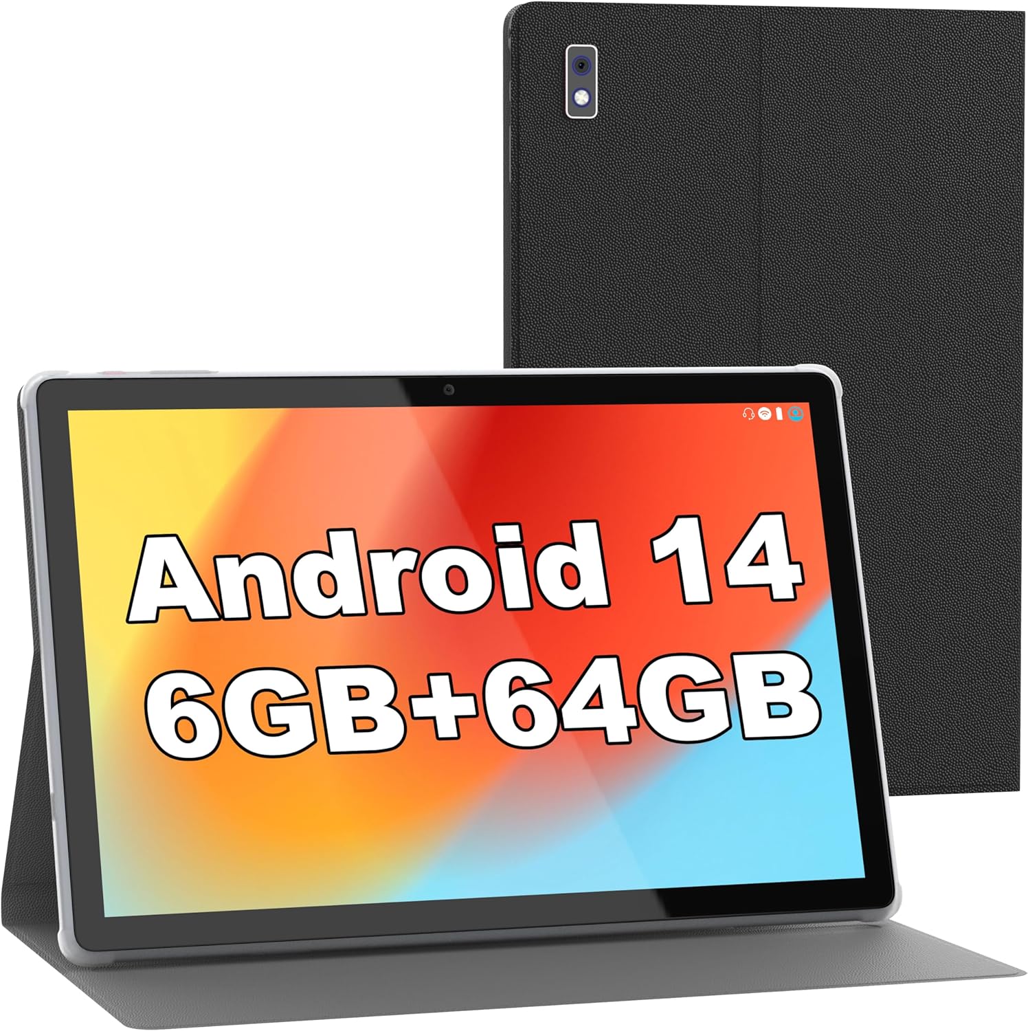 BYYBUO Android 14 Tablet: 10.1 inch, 6GB RAM, 64GB ROM