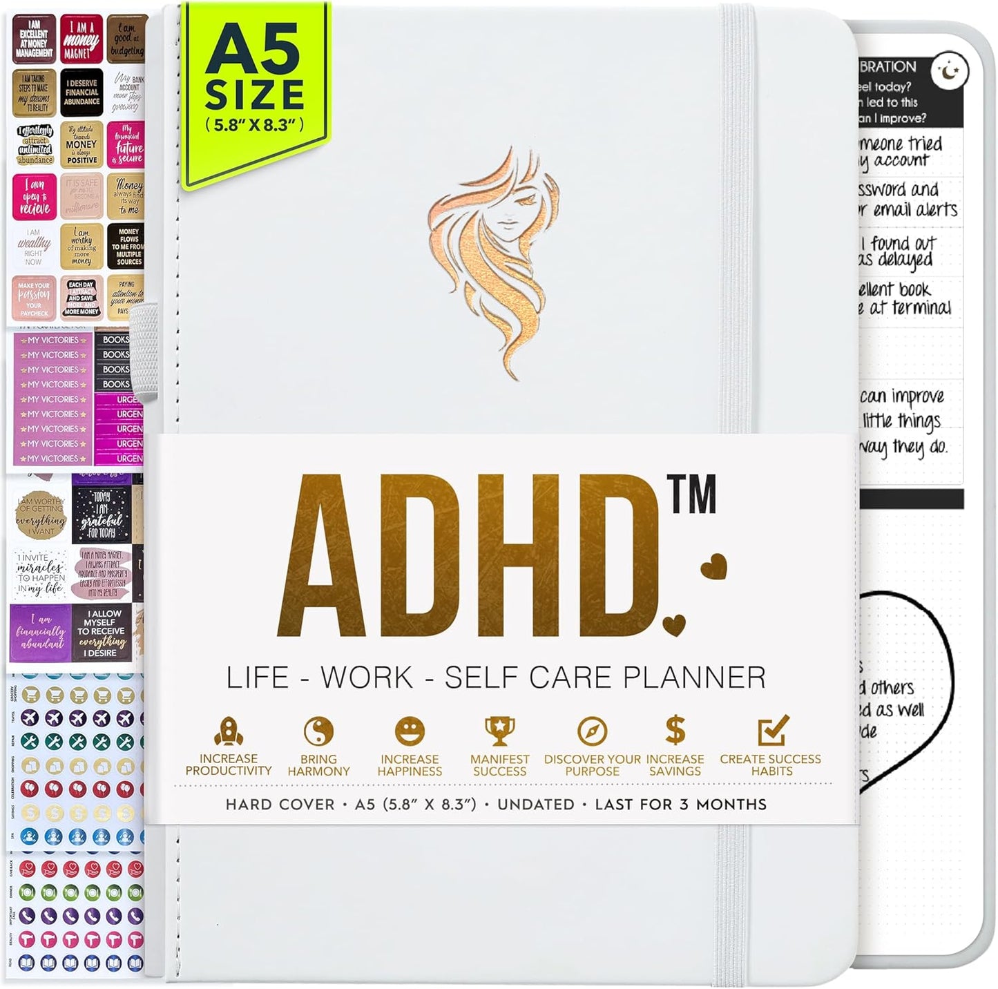 ADHD Self Care Personal Gratitude Journal for Productivity
