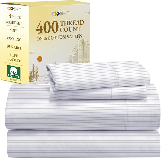 California Design Den Deep Pocket Twin Sheets Set for Comfort