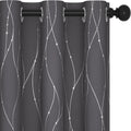 Deconovo Short Curtains Grey Blackout Panels - Thermal Privacy