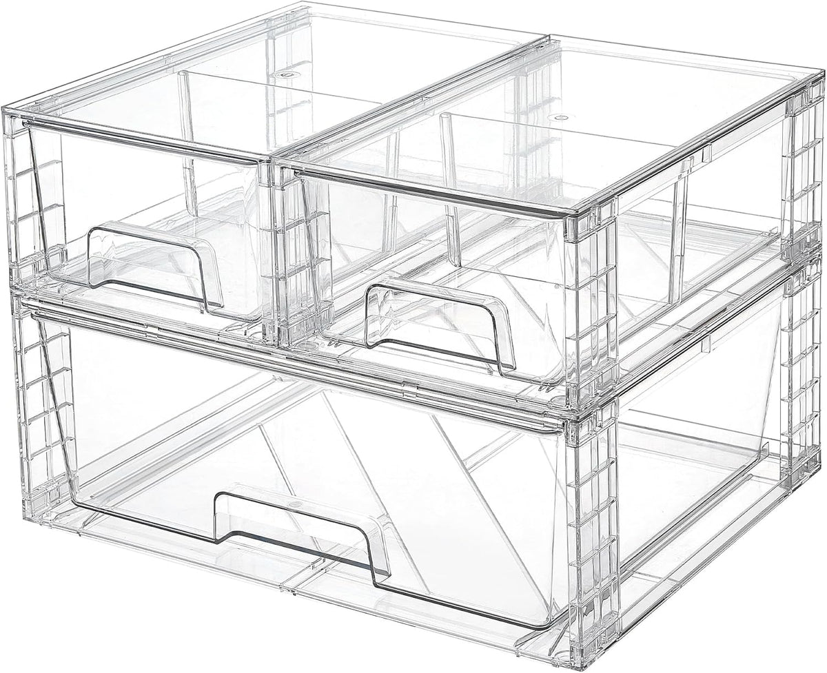 Vtopmart Stackable Storage Drawers for Bathroom and Closet