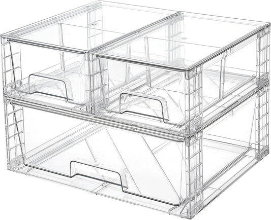 Vtopmart Stackable Storage Drawers for Bathroom and Closet