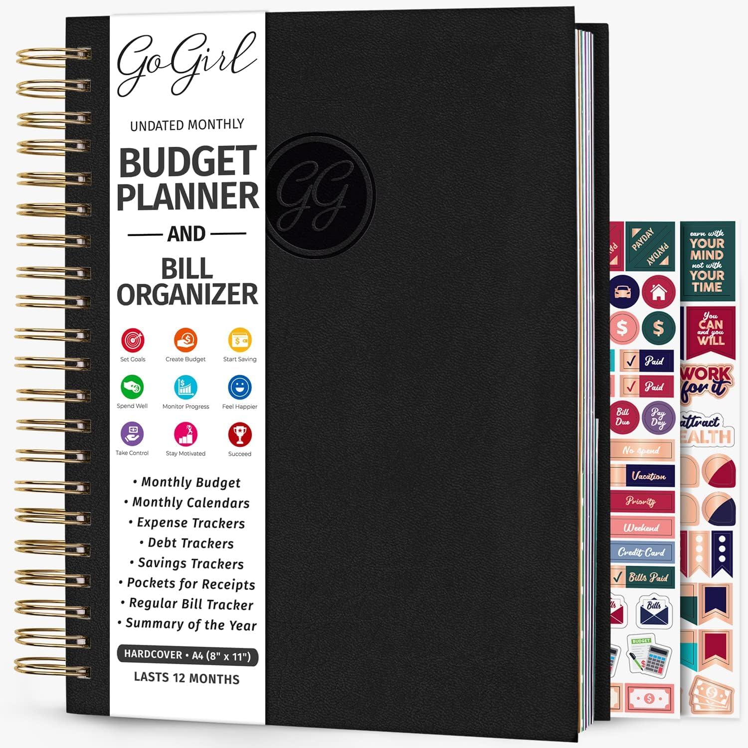 GoGirl Budget Planner & Monthly Bill Organizer for Finances