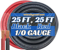 WNI 1/0 Gauge 25 ft Ultra Flexible Welding Battery Cable - Pure Copper
