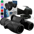Think Peak Black Binoculars for Kids Ages 4-8 - Compact Outdoor