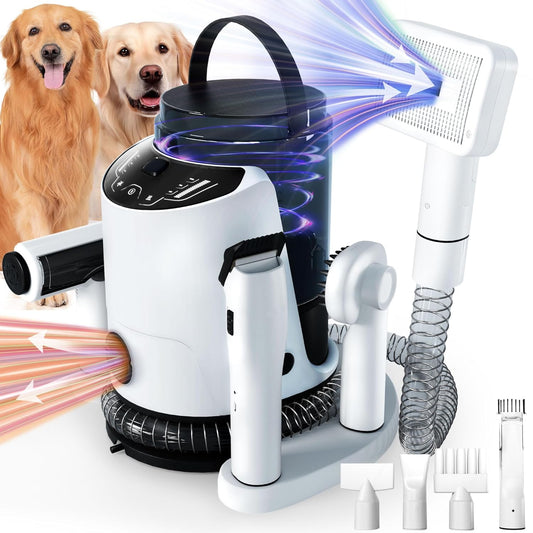 LANCHEZ 8-in-1 Dog Grooming Vacuum: Low Noise, High Suction