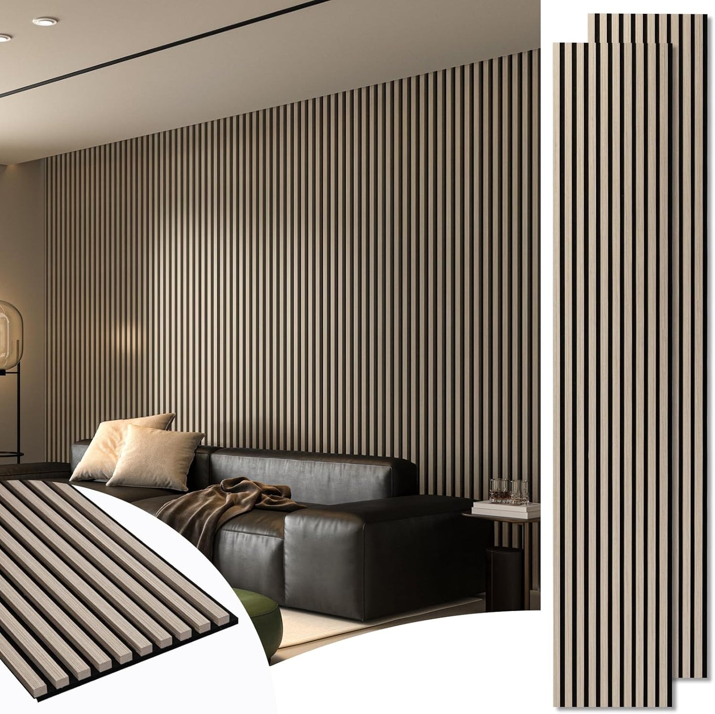 Art3d Acoustic Wood Panels for Wall - Soundproof Slat Design