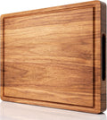 X-Large Acacia Wood Cutting Board 20x15x1.2 in - Thick Reversible