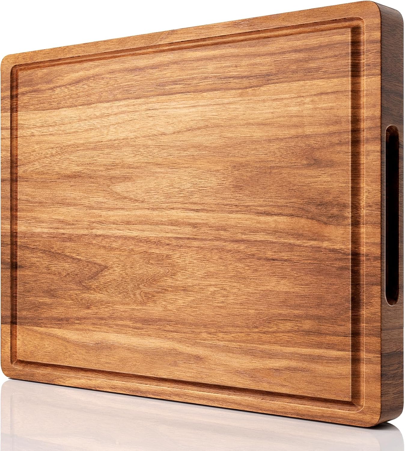 X-Large Acacia Wood Cutting Board for Kitchen - 20x15x1.2 in