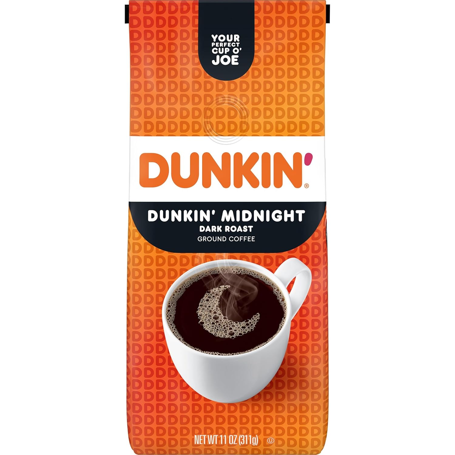 Dunkin Midnight Dark Roast Coffee, Rich & Bold Flavor