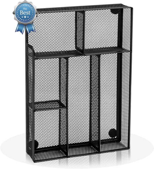 6-Compartment Metal Mesh Drawer Organizer by Kciplab