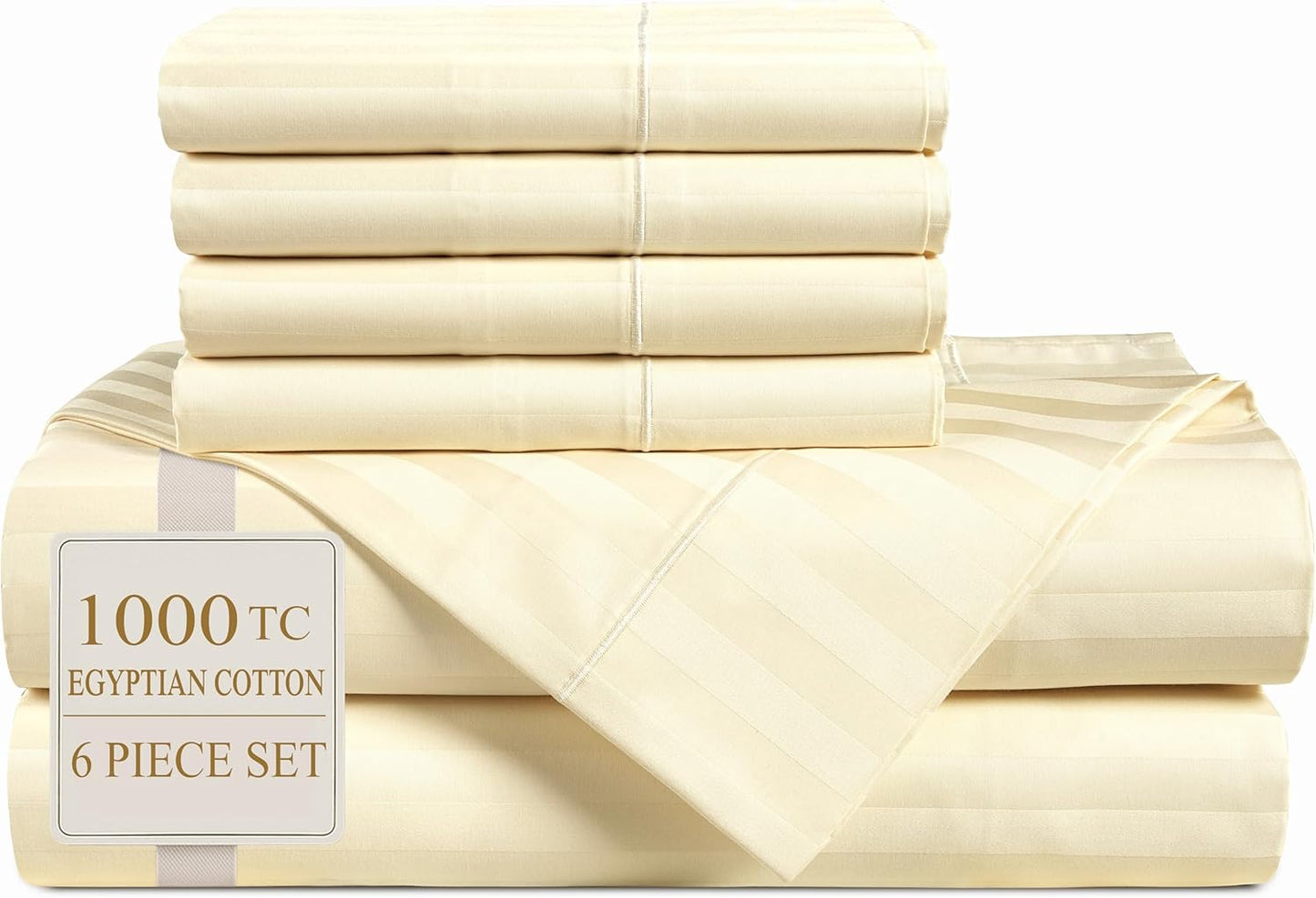 Casa Platino King Size Sheets Set - 1000 Thread Count Luxury