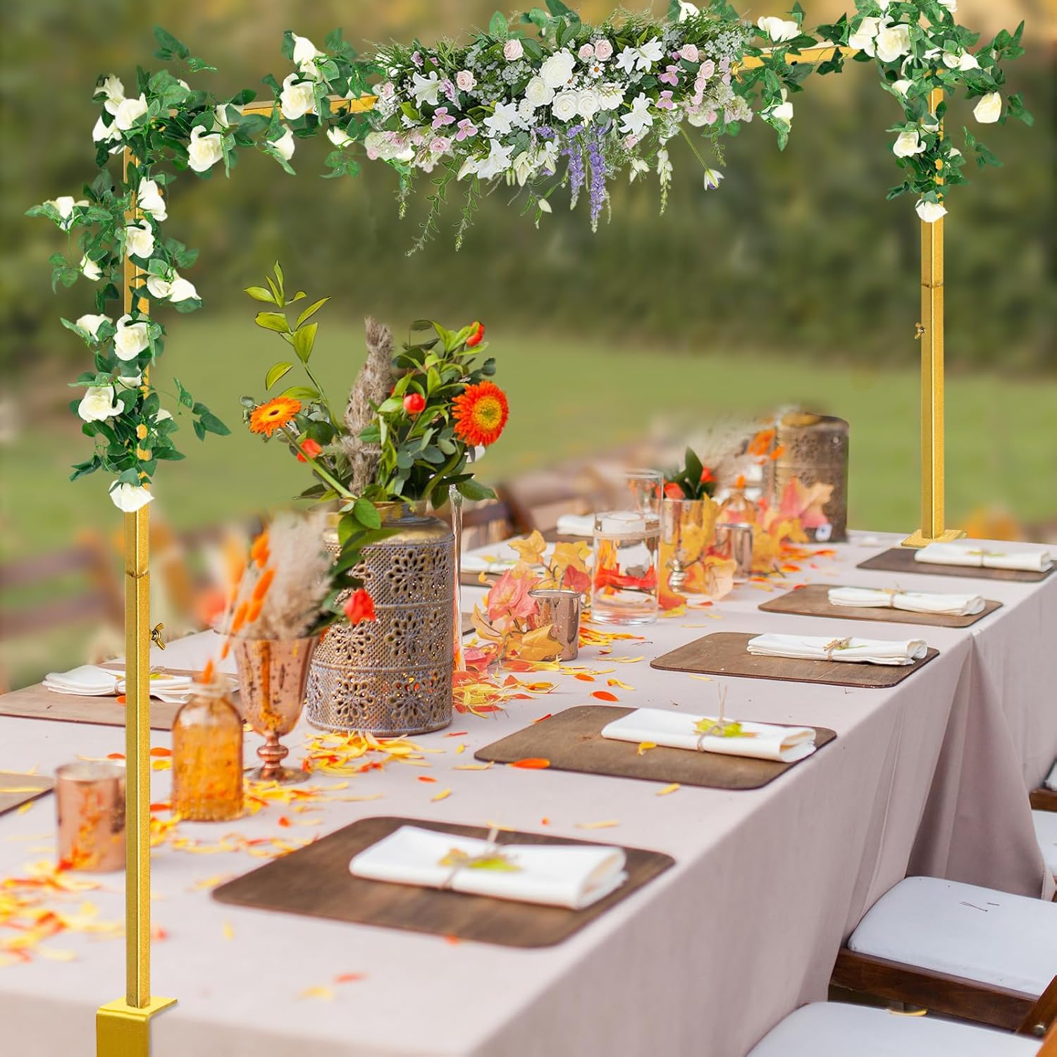 Over The Table Rod Stand with Clamps for Stunning Events