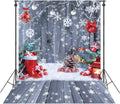 8x10ft Christmas Wood Snowflake Backdrop - Winter Photo Background