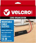 VELCRO Brand Mountable Cable Sleeve - Neat Wall and Desk Cord