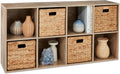 8-Cube Storage Organizer Bookcase - Customizable Greige