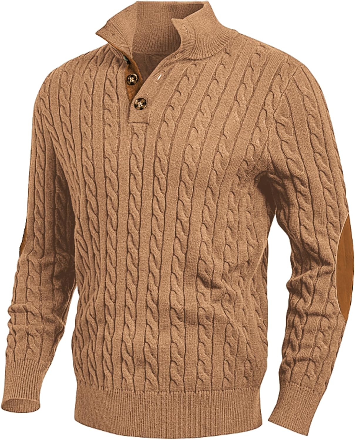 JMIERR Men's Cable Knit Pullover Sweater for Casual Style