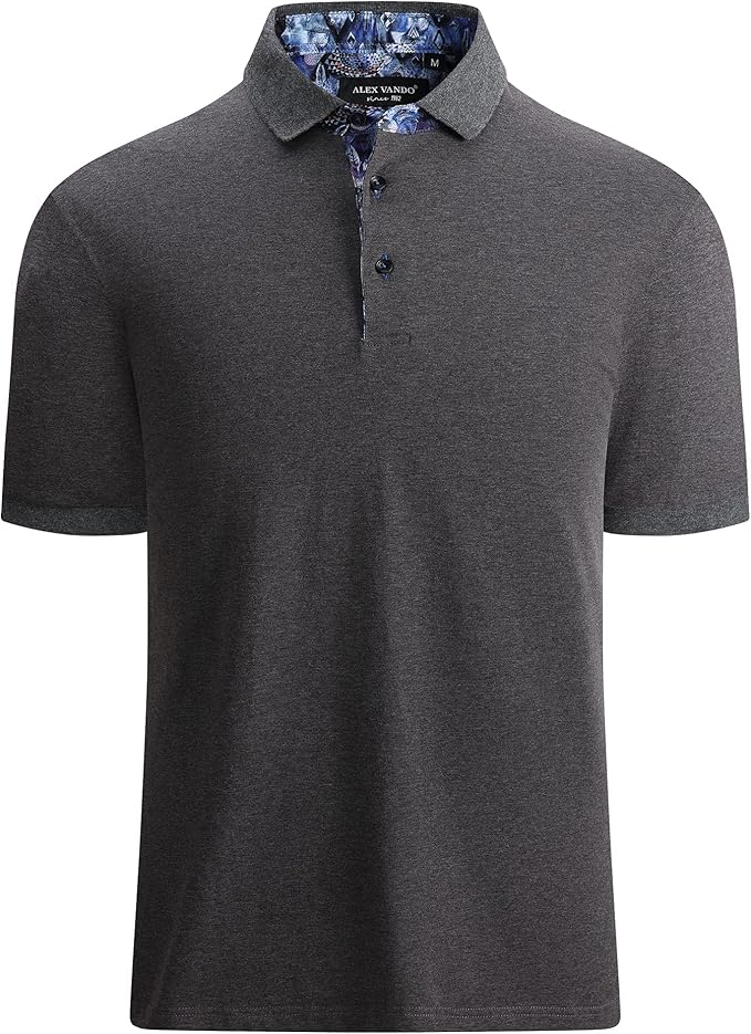 Alex Vando Mens Polo Shirts Short Sleeve Regular Fit Fashion