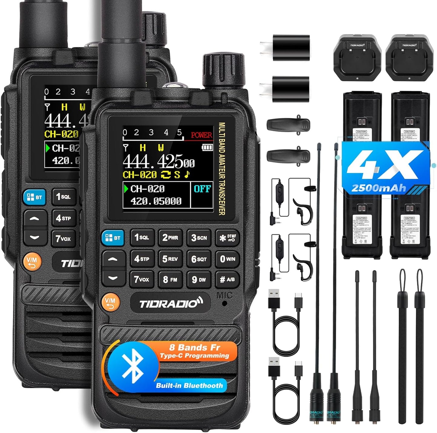 TIDRADIO TD-H3 Ham Radio: Long Range Walkie Talkies Kit