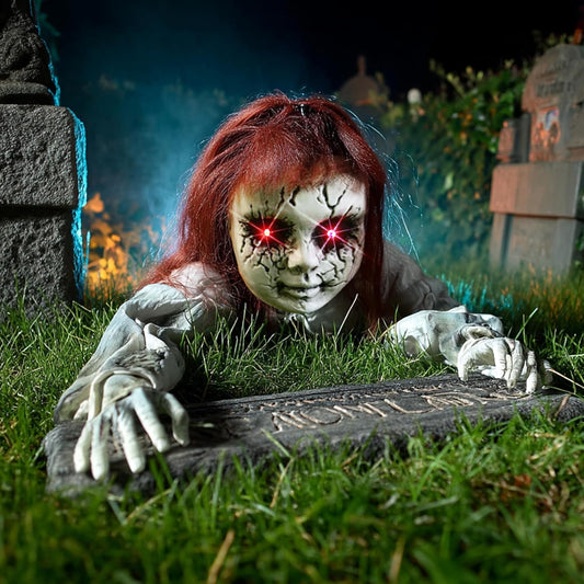Crawling Scary Groundbreaker Zombie Animatronics for Halloween