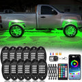 12Pods RGB LED Rock Lights Kit with APP/RF Remote Control - Multicolor