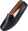 BEAUSEEN Women's Genuine Leather Penny Loafers - Classic Comfort go