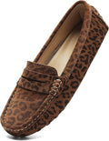 Women's Suede Penny Loafers - Comfortable Slip-On Driving Mocs Osslue