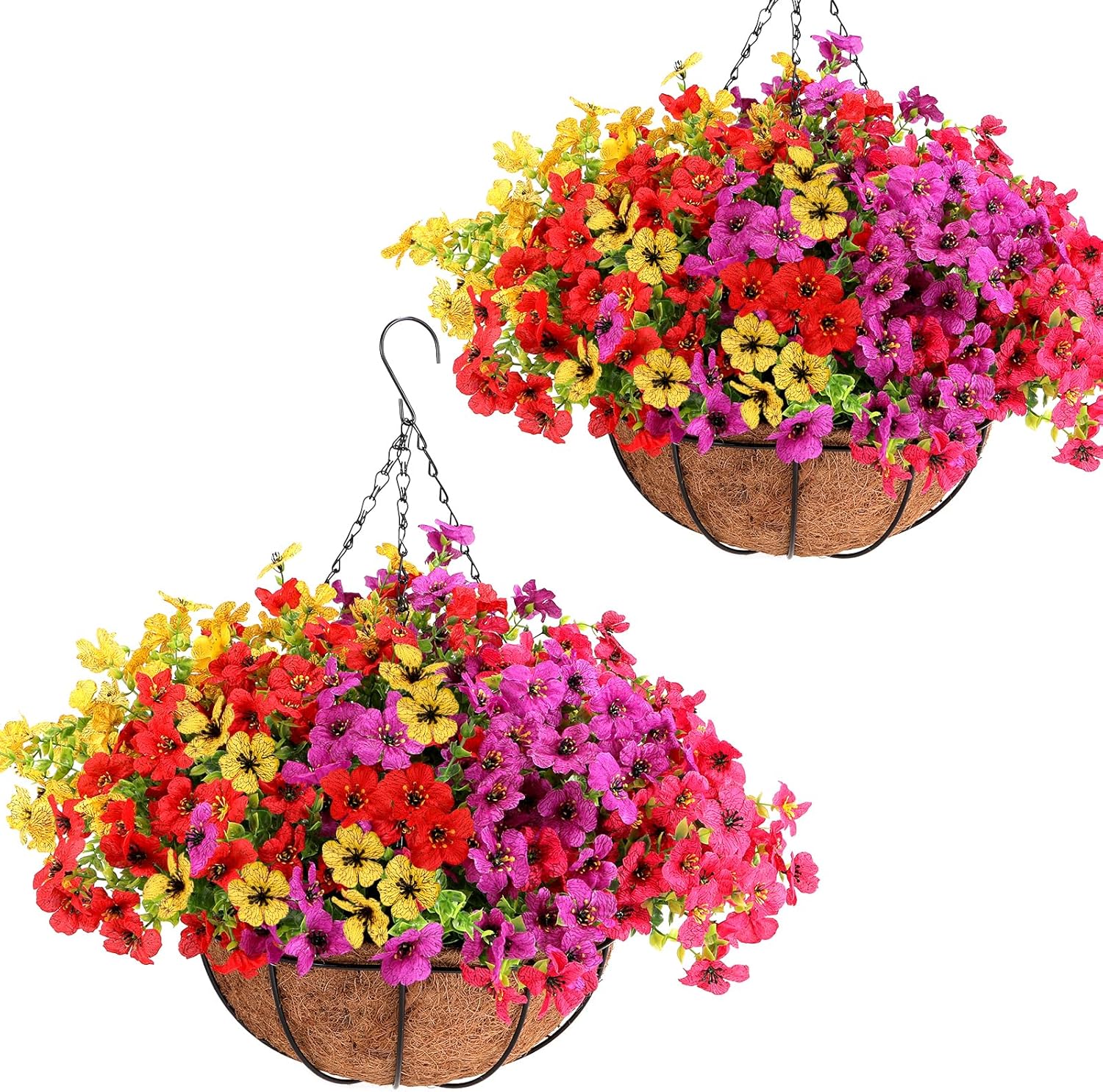 Vibrant Artificial Hanging Plants for Outdoor Decor and More