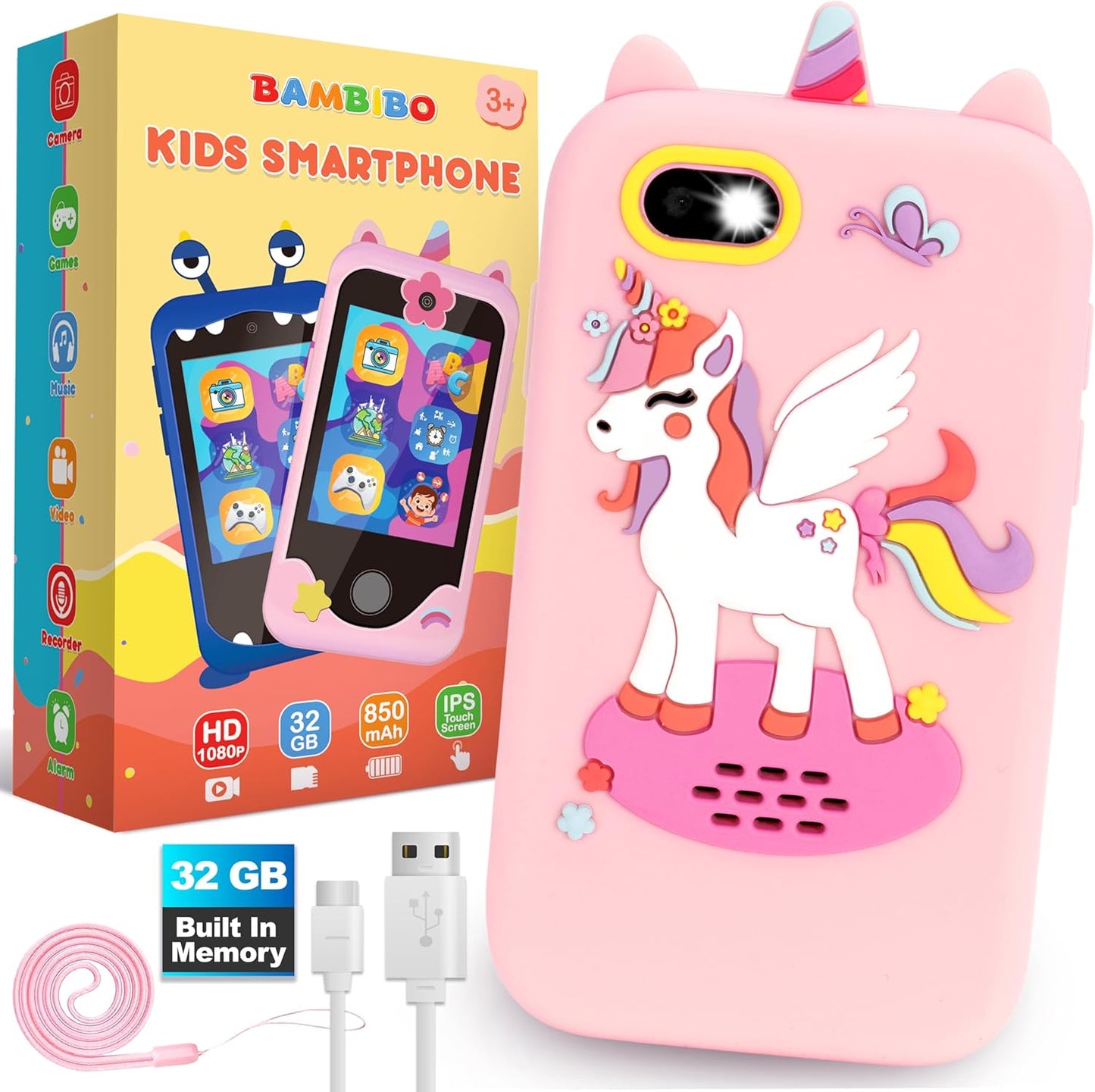 Unicorn Kids Mini Phone - Faster Play, Long Battery, Dual Camera
