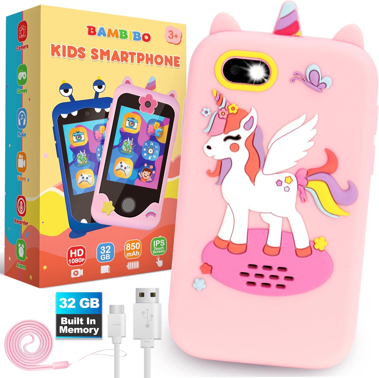 Unicorn Kids Mini Phone - Faster Play, Long Battery, Dual Camera