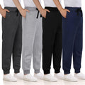 Boys Sweatpants 4 Pack Cotton Fleece Lined Joggers - Warm