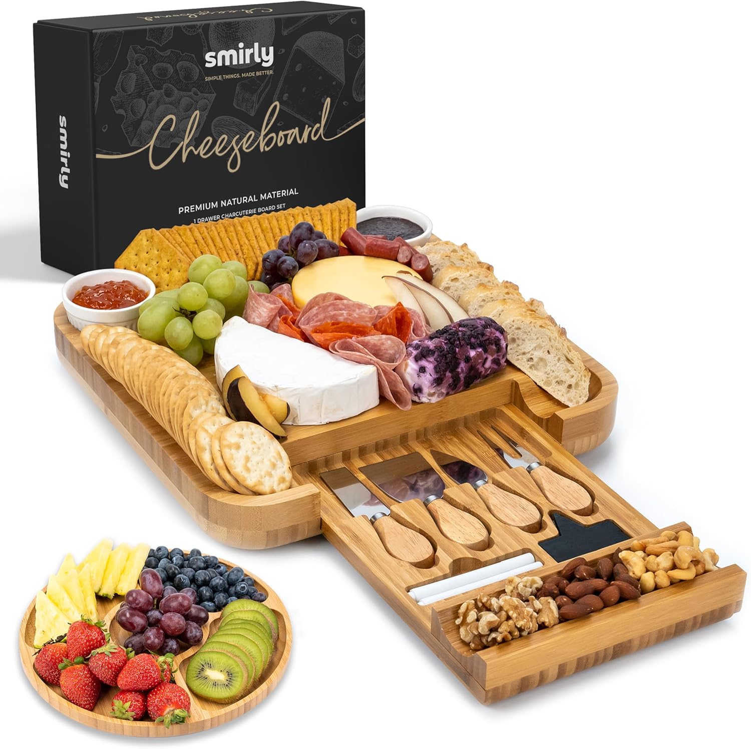 Smirly Charcuterie Board Set - Perfect for Entertaining Guests