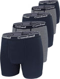 Comfneat Men's Big & Tall 5-Pack Boxer Briefs 3XL-7XL - Comfortable