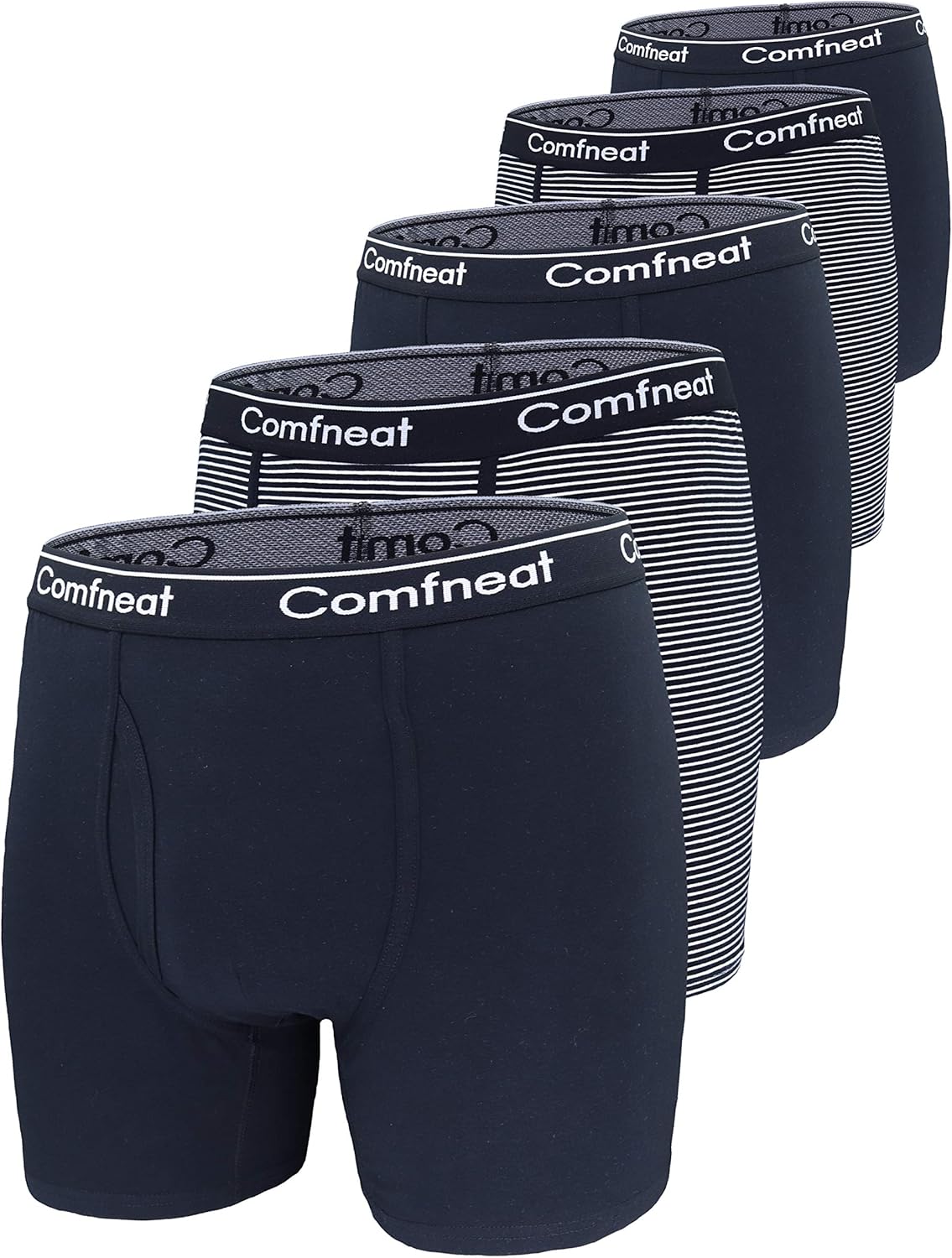 Comfneat Men's 5-Pack Big & Tall Boxer Briefs for Comfort